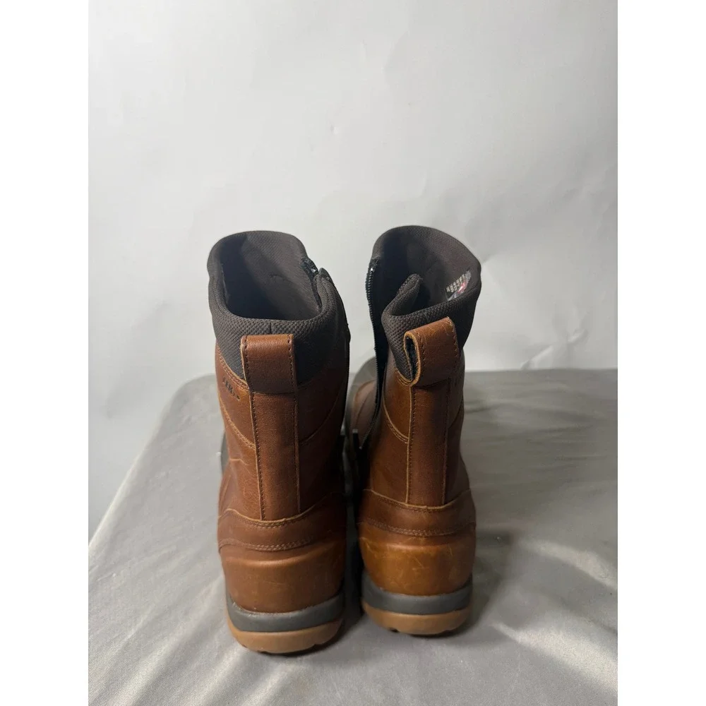 LL Bean Storm Chaser Boots Mens 14 Brown Leather Waterproof TEK2.5 Zip Winter